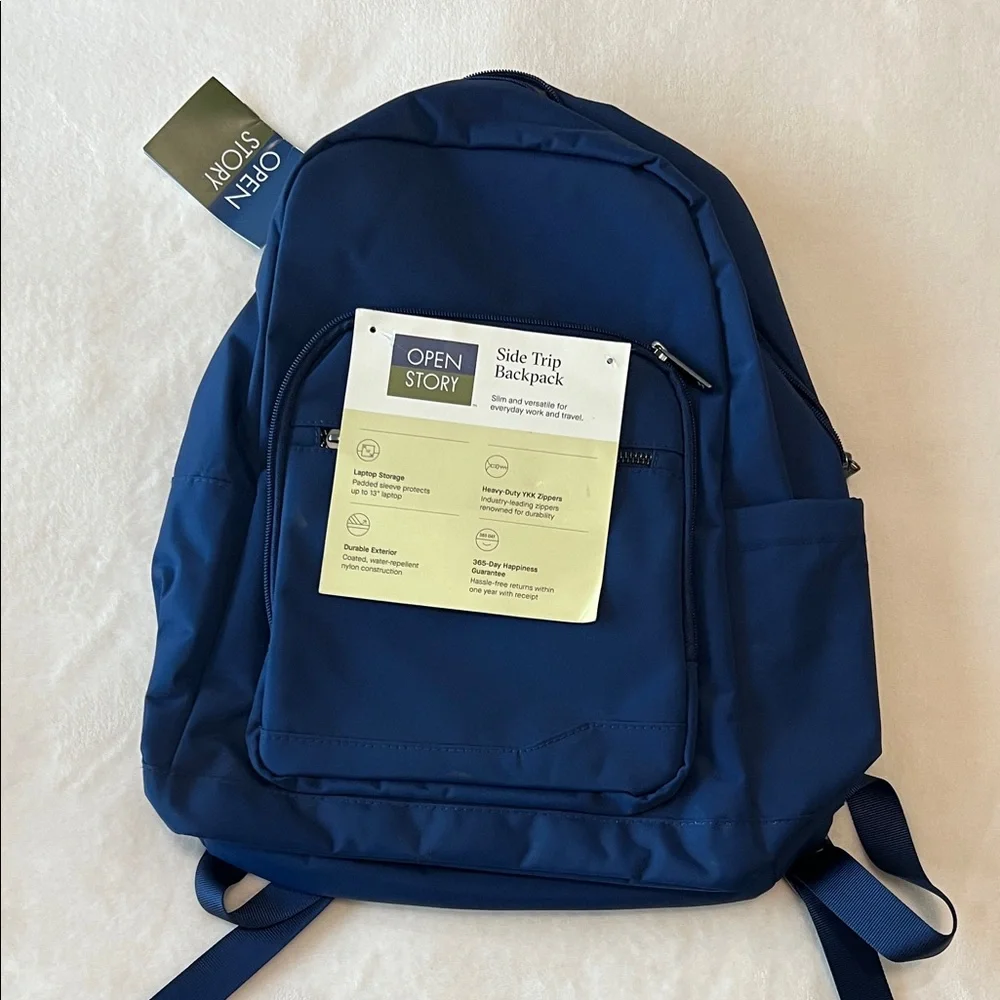 Open Story Blue Side Trip Backpack for work or travel - Picture 1 of 8